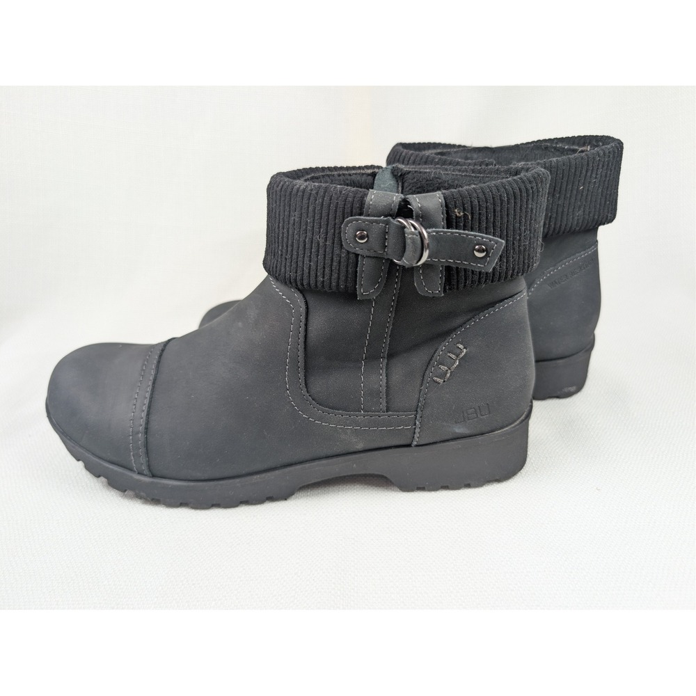 JBU Jambu Cynthia Black Water Resistant Ankle Boots Faux Fur Memory Foam 7.5